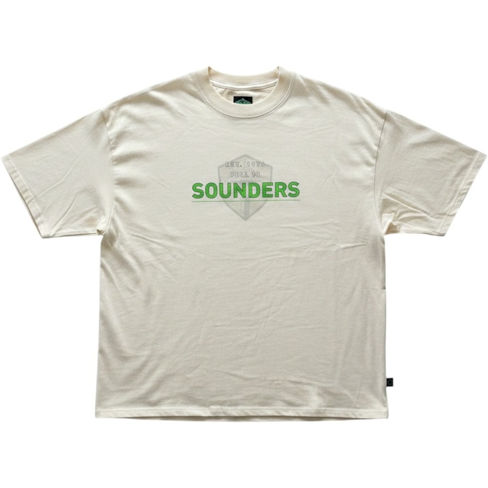 Mitchell & Ness Seattle Sounders MLS Graphic Tee Shirt Womens Cream Large‎ New